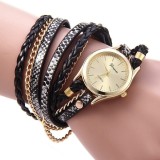 Ceas Fashion Dama GENEVA Tip Bratara - Nou, Quartz - Negru, Analog, Casual