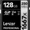 Lexar SDXC Pro 1667X UHS-II U3 R250/W120 (V60) 128G