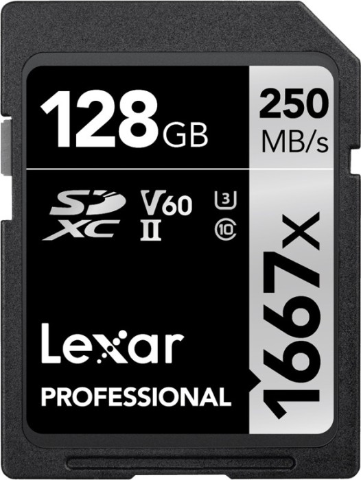 Lexar SDXC Pro 1667X UHS-II U3 R250/W120 (V60) 128G