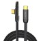 Lito - Data Cable (LD11) - Type-C to Type-C Fast Charging, Nylon Braided, Gold Plated Interface, Design, 1m - Black