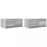 Cumpara ieftin Dulapuri TV 2 buc Gri Sonoma 60x31x25,5 cm Lemn prelucrat