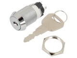 Comutator cu cheie NKK SWITCHES CKL12BFW01, SPDT 2 pini &Oslash;19mm