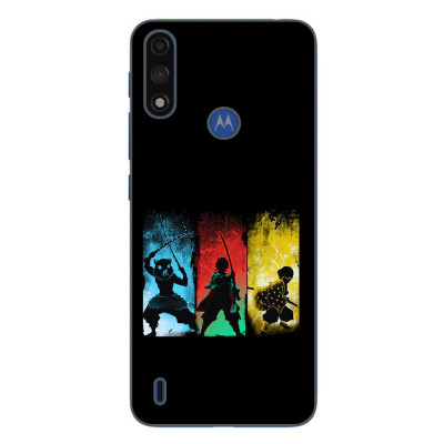 Husa compatibila cu Motorola Moto E7 Power Silicon Gel Tpu Model Demon Slayer Team foto