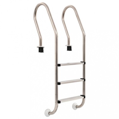 vidaXL Scară pentru piscină cu 3 trepte, 120 cm, oțel inoxidabil 304 foto