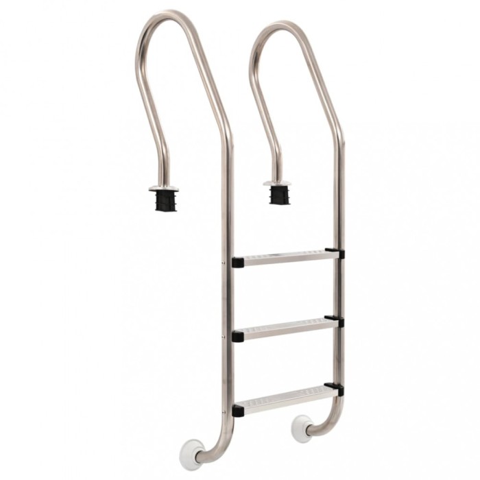 vidaXL Scară pentru piscină cu 3 trepte, 120 cm, oțel inoxidabil 304