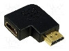 Cablu {{Tip cablu de conectare}}, HDMI mufa 90&deg;, HDMI soclu, {{Lungime cablu}}, {{Culoare izola&amp;#355;ie}}, LOGILINK - AH0008