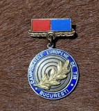 Insigna Campionatele europene de tir Bucuresti RARA