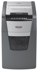 Distrugator Documente Automat Rexel Optimum 130x, P4, Cross-cut (confeti), 130 Coli, Cos 44l, Negru- foto