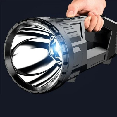 Lanterna LED, Incarcare USB, Autonomie 8-24h, 2 Surse de Lumina, Principal si Lateral, Raza Maxima 100-200 m, COB, 5W foto