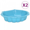 VidaXL Gropi de nisip, 2 buc., albastru, 77x87x21 cm, plastic