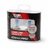 Set 2 Becuri Auto Halogen H7 Long Life, Intensitate +100%, Efect Alb Xenon, 12V, 55W, Sticla Quartz, Durata de Viata Extinsa