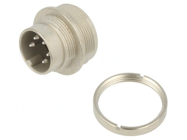 Conector M16 soclu tată 5 pini 6A 150V drept IP40