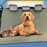 Protectie bancheta auto pentru animale, 1.4x1.4m, gri, textil, lavabila, CMCLASS