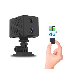 Mini Camera Supraveghere 4G,detectarea mișcării PIR, IR invizibil,Retea GSM,CB75