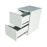 Fiset metalic cu 2 sertare si cheie centralizata, gri RAL7035
