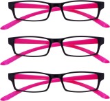 Set de 3 perechi de ochelari pentru citit Opulize, roz/negru, +3.50
