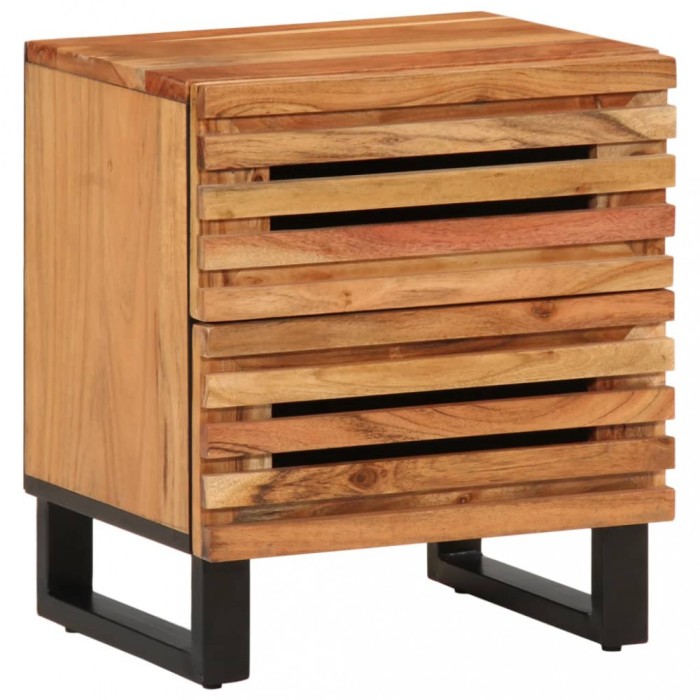 vidaXL Noptieră, 40x34x46 cm, lemn masiv de acacia 377428