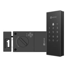 Yala inteligenta ,Wi-Fi, sonerie incorporata, verificare status inchidere, alarma anti-furt - EZVIZ CS-DL03(WP)-Black