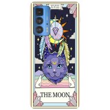 Husa compatibila cu Motorola Edge 20 Lite model The moon cat, Silicon, TPU, Viceversa, Transparent, Carcasa