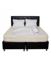 Set Saltea ortopedica cu arcuri Super Ortopedica Sofia, 180x200x20cm, fermitate medie, cu plasa arcuri tip Bonell, fata vara-iarna, sistem aerisire cu