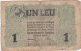 ROMANIA 1 LEU BGR 1917 uzata