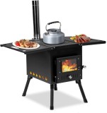 Cumpara ieftin &Icirc;ncălzitor cu plită pe lemne din oțel - sobă de camping cu burlan, perfectă