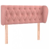 Cumpara ieftin Tablie de pat cu aripioare roz 93x23x78/88 cm catifea
