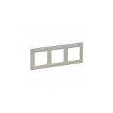 Plate Valena Life - cu label holder (horizontal) - 3 module - ivory, Legrand