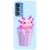 Husa compatibila cu Motorola G20 model Cute Axolotl Minecraft, Silicon, TPU, Viceversa, Transparent, Carcasa