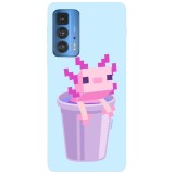 Husa compatibila cu Motorola Moto G50 model Cute Axolotl Minecraft, Silicon, TPU, Viceversa, Transparent, Carcasa