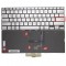 Tastatura Laptop, Asus, ZenBook 14 UX433F, UX433FA, UX433FN, UX433FAC, UX433FQ, iluminata, argintie, layout US
