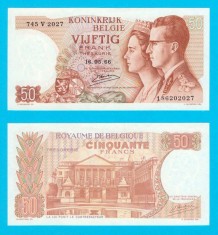Belgia (p#139) 50 Francs 1966 UNC &#039;Baudouin &amp; Fabiola&#039; serie: 745 v 2027
