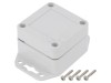 Carcasă Universală ABS KRADEX Gri Deschis IP65 60x60x40mm cu Lame de Fixare