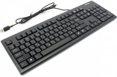 Tastatura kr-83 a4tech cu fir usb neagra comfort round - foto