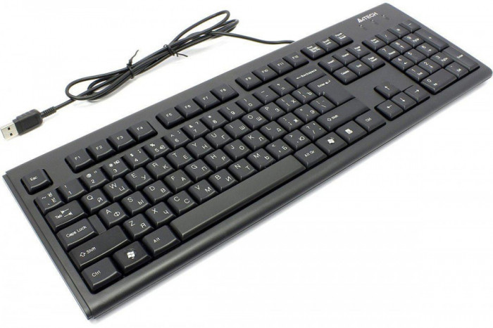 Tastatura kr-83 a4tech cu fir usb neagra comfort round - taste rotunjite fara iluminare