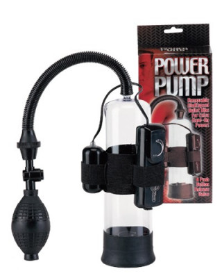 Pompa pentru penis cu vibratii - Transparent foto