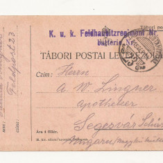 D5 Carte Postala Militara k.u.k. Imperiul Austro-Ungar ,Circulata 1915 Segesvar