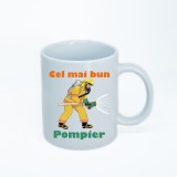Cana alba personalizata pompier, INOVATIX&reg;. 330ml