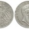 q033 PRUSIA GERMANIA 5 MARK 1907 A WILHELM II ARGINT EF