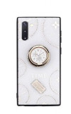 Husa cu pietricele + inel rotativ &#039; Clock &#039; Samsung Galaxy Note 10 , Alb, Alt model telefon Samsung, Alt material