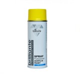 Vopsea Spray Brilliante Galben Cadmiu RAL 1021, 400ml. Compatibila Metal, Lemn, Plastic