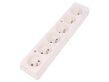 Conector alimentare AC mamă splitter 2P 250V 16A alb