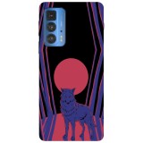 Husa compatibila cu Motorola G20 model red moon wolf, Silicon, TPU, Viceversa, Transparent, Carcasa