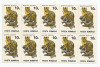 Rom&acirc;nia, LP 1318/1993, Animale, 10 lei &icirc;n bloc de 10 timbre, h&acirc;rtie cretată, Nestampilat