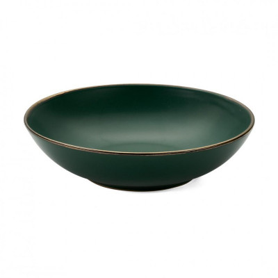 Set farfurii adanci Kyra Heinner, 20 cm, ceramica, 6 piese, Verde foto