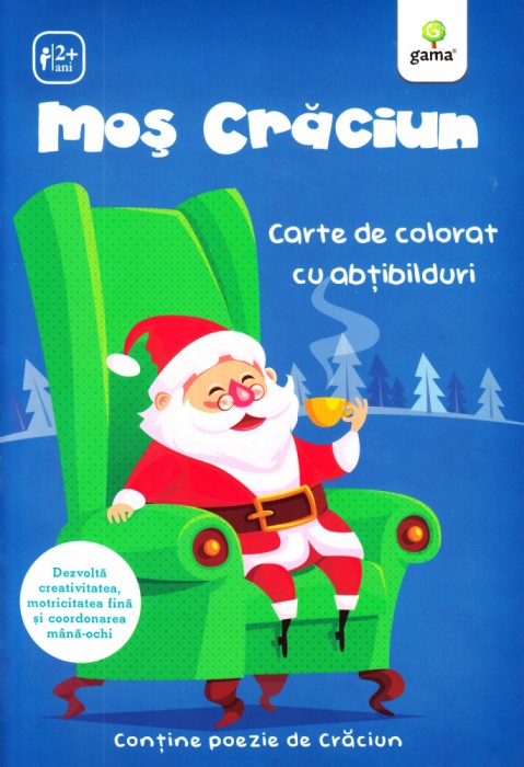 Mos Craciun.Carte De Colorat Cu Abtibilduri, - Editura Gama
