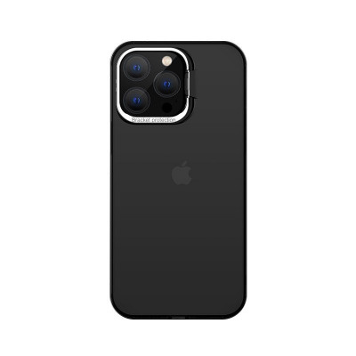 Husa de protectie pentru iPhone 14 Plus, cu suport metalic pentru camera, Bracket Series, Flippy, Protectie Antisoc, PC mat, silicon moale pe margini, foto