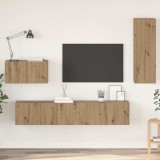 vidaXL Dulap pentru TV pe Perete Pe perete 4 pcs stejar artizanal