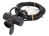 Prelungitor Goobay 5m 3G1,5mm&sup2; 3 prize 16A negru cod 65437