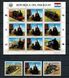 Paraguay 1986 - Locomotive, serie si minicoala neuzata
